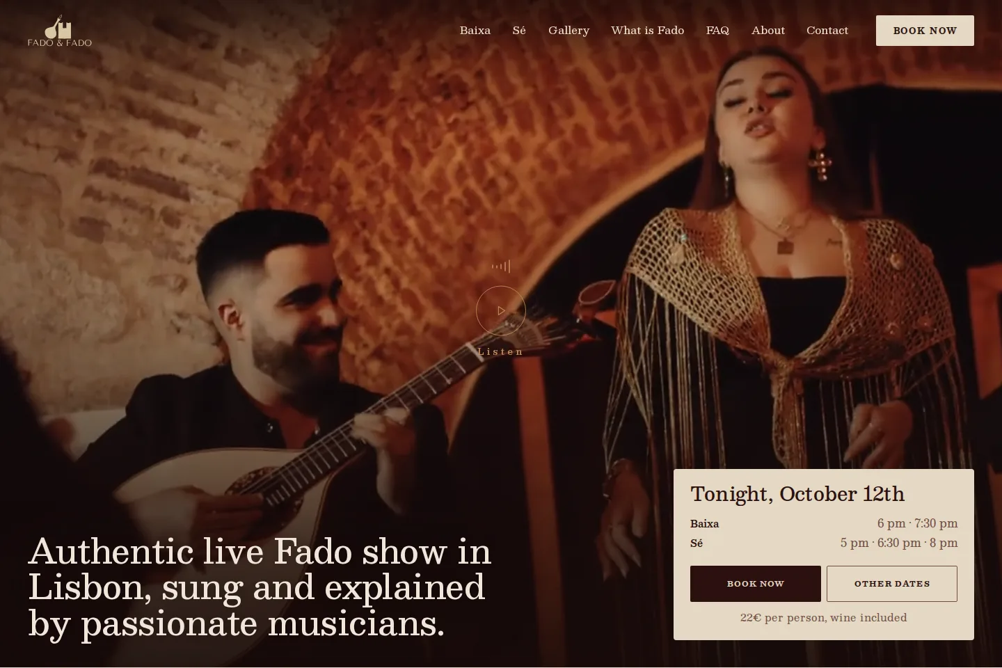Página inicial do site da Fado & Fado